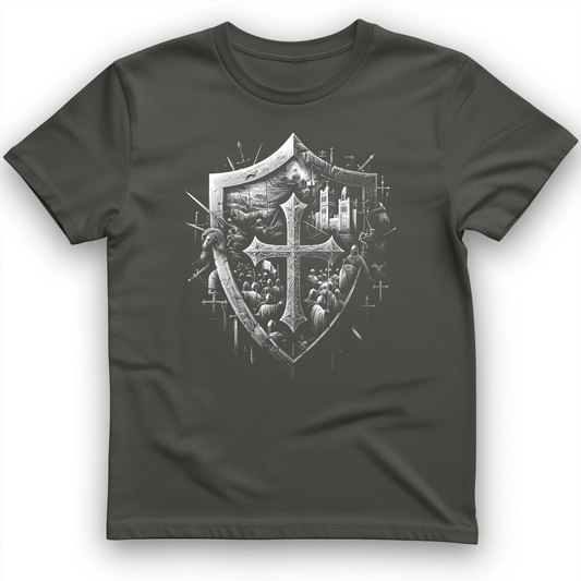 Crusader's Last Shield T-Shirt Charcoal / S