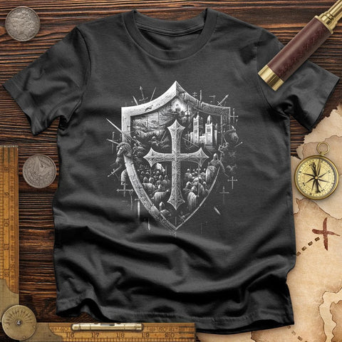 Crusader's Last Shield T-Shirt Charcoal / S