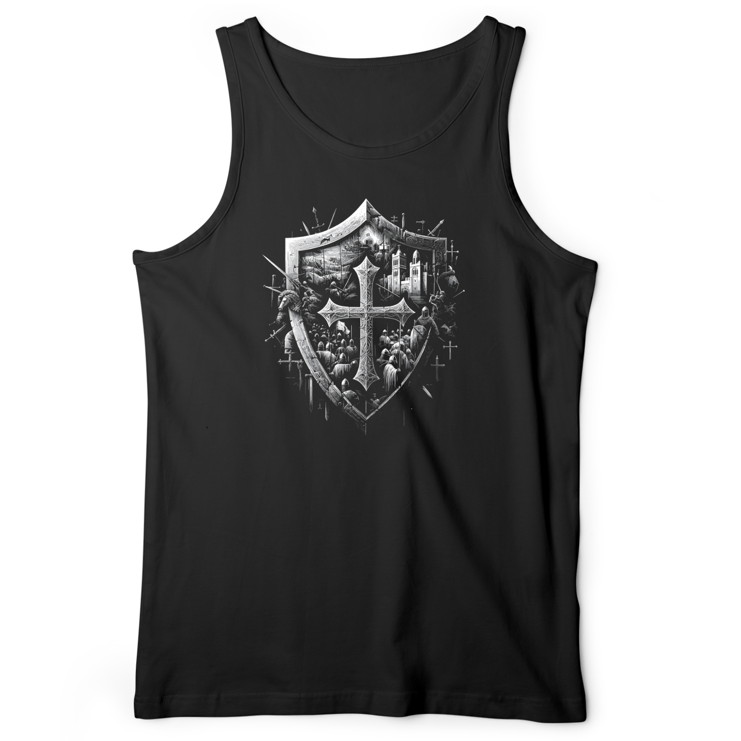 Crusader's Last Shield Tank Black / XS