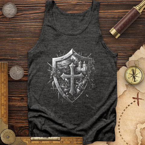 Crusader's Last Shield Tank Charcoal Black TriBlend / XS