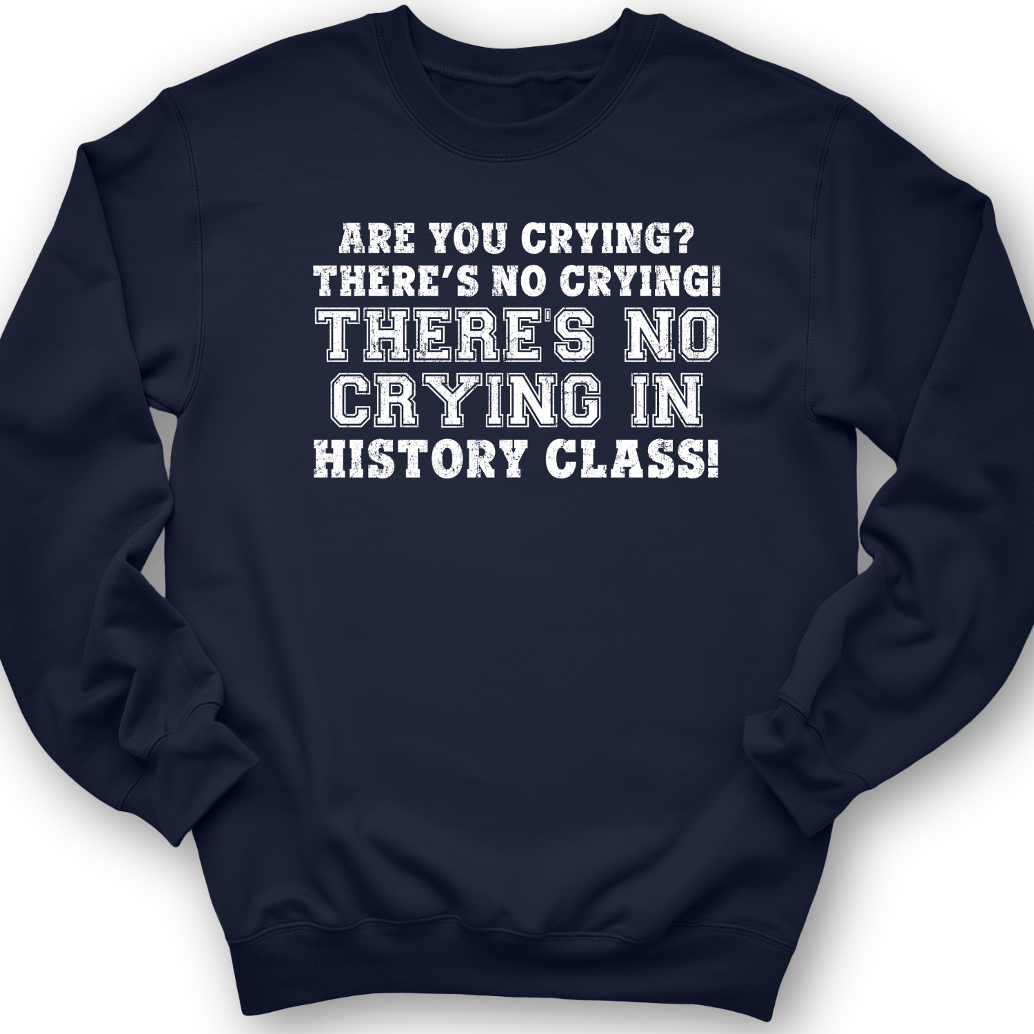 Crying In History Class Crewneck Navy / S