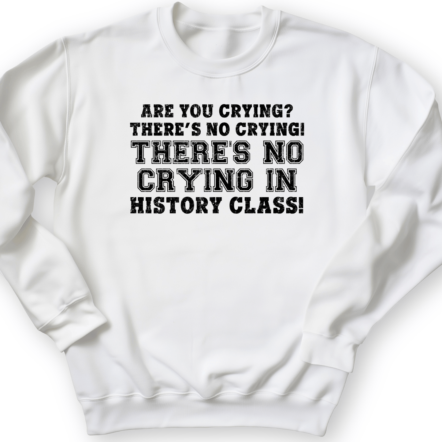 Crying In History Class Crewneck White / S