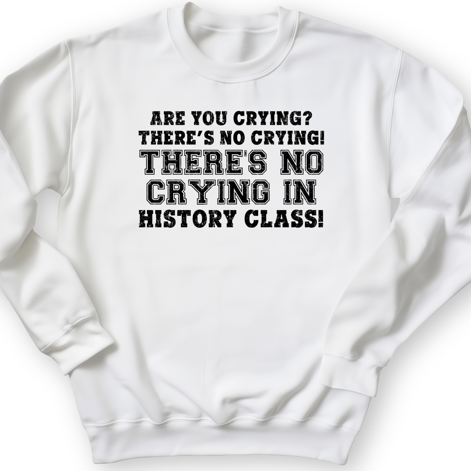 Crying In History Class Crewneck White / S
