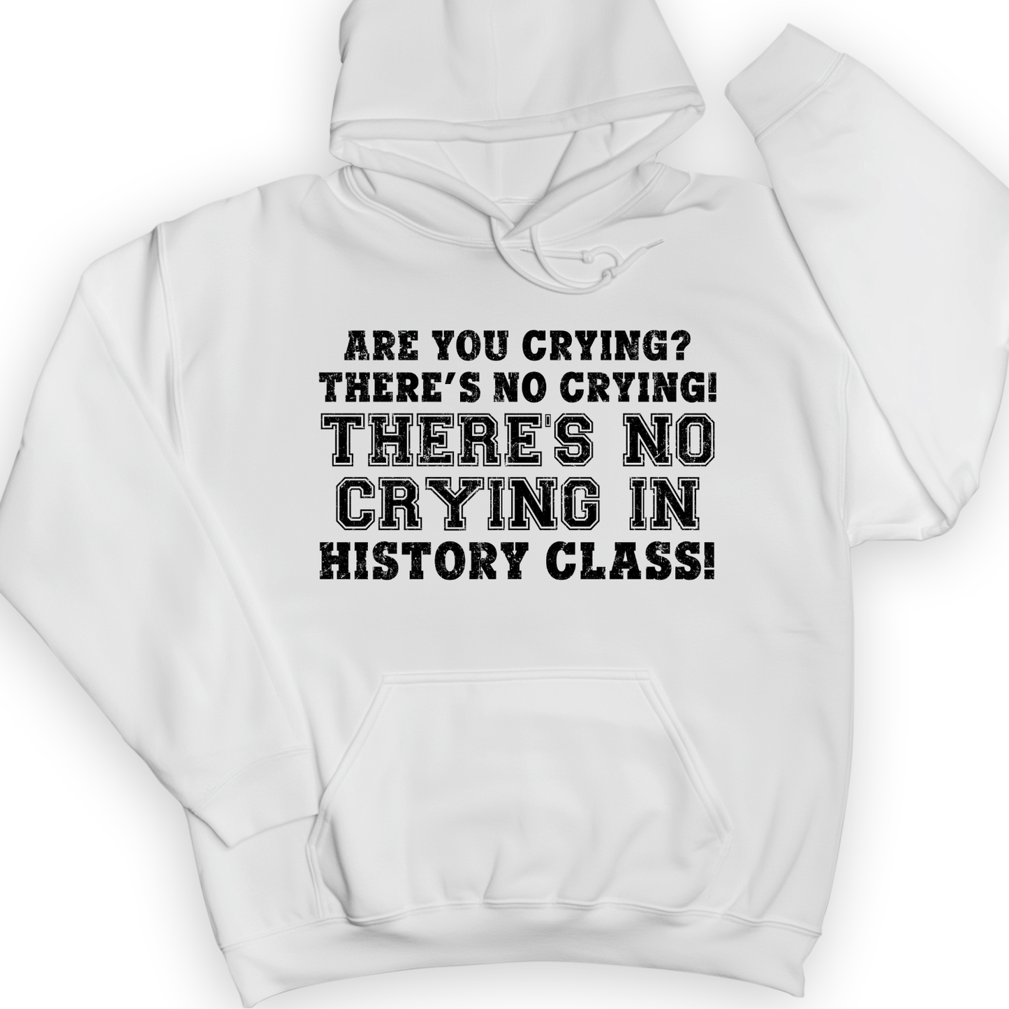 Crying In History Class Hoodie White / S