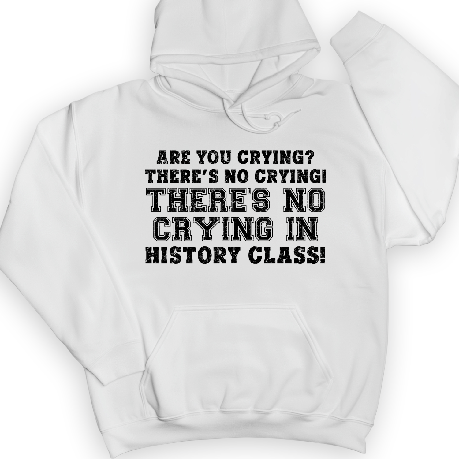 Crying In History Class Hoodie White / S