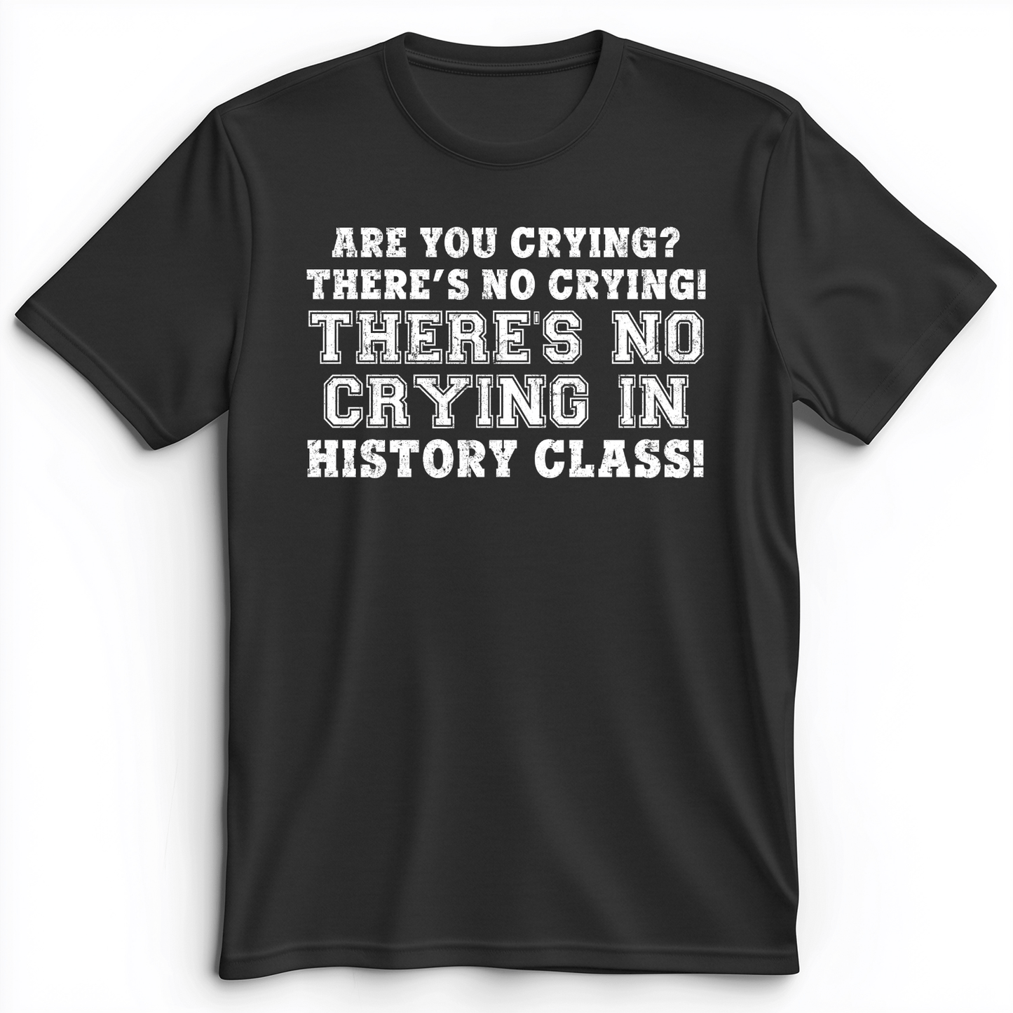 Crying In History Class Premium Tee Dark Grey Heather / S