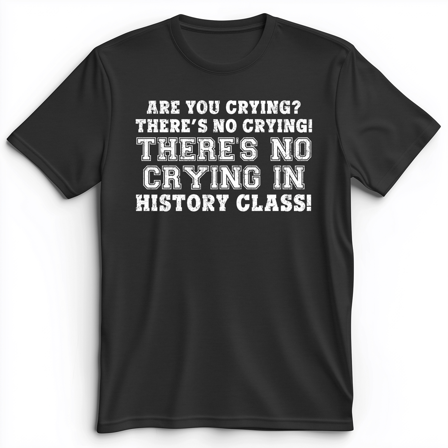 Crying In History Class Premium Tee Dark Grey Heather / S