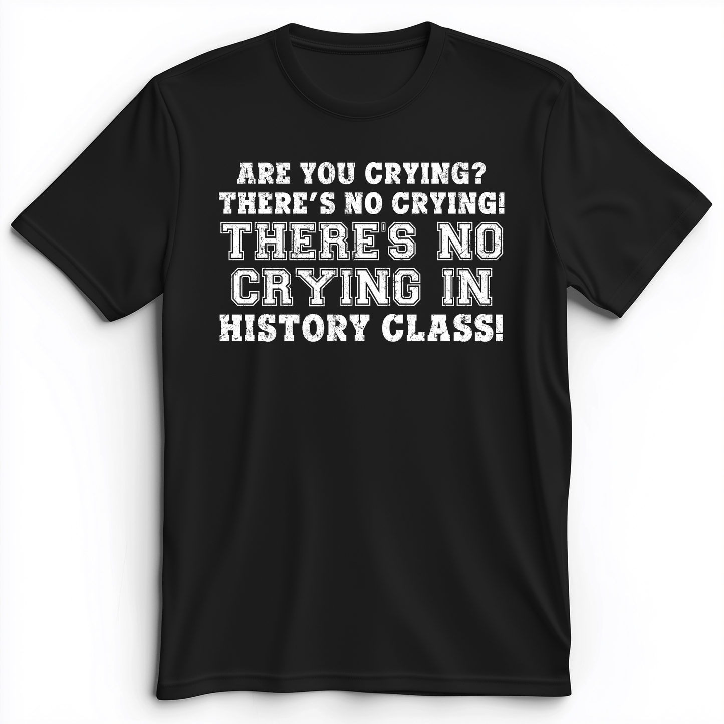 Crying In History Class Premium Tee Black / S