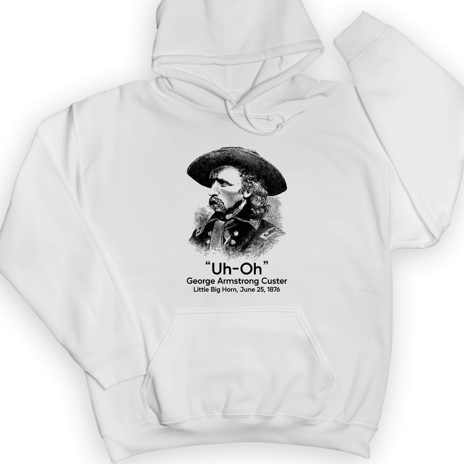 Custer Uh-Oh Hoodie White / S