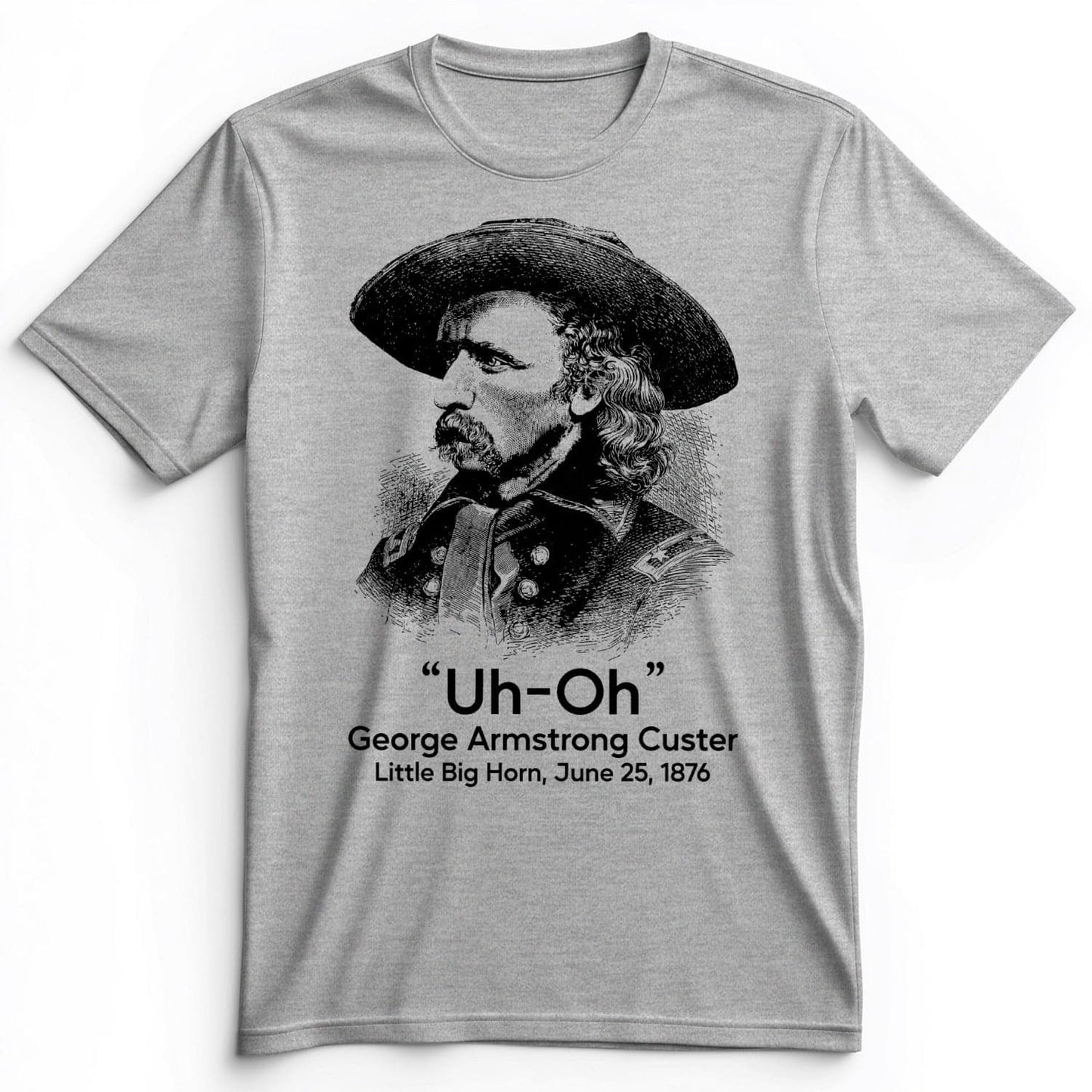 Custer Uh-Oh Premium Tee Athletic Heather / S