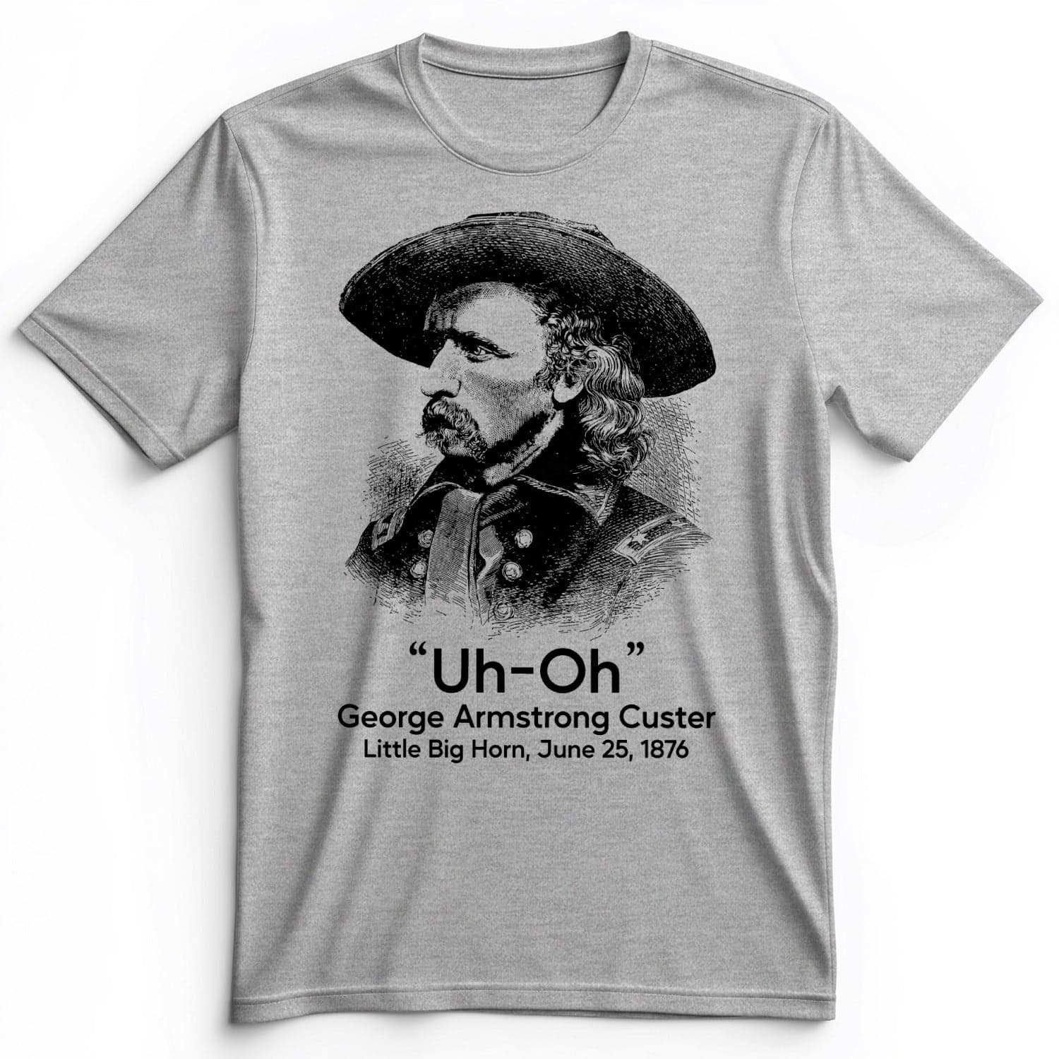 Custer Uh-Oh Premium Tee Athletic Heather / S