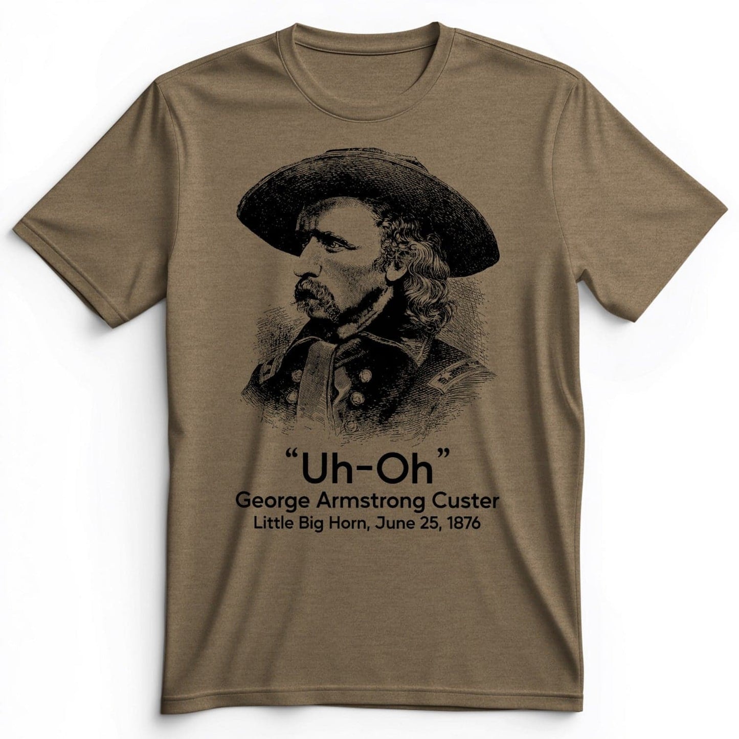 Custer Uh-Oh Premium Tee Heather Olive / S