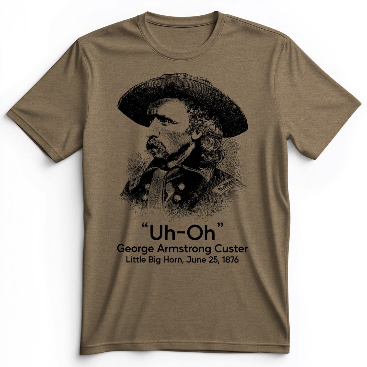 Custer Uh-Oh Premium Tee Heather Olive / S