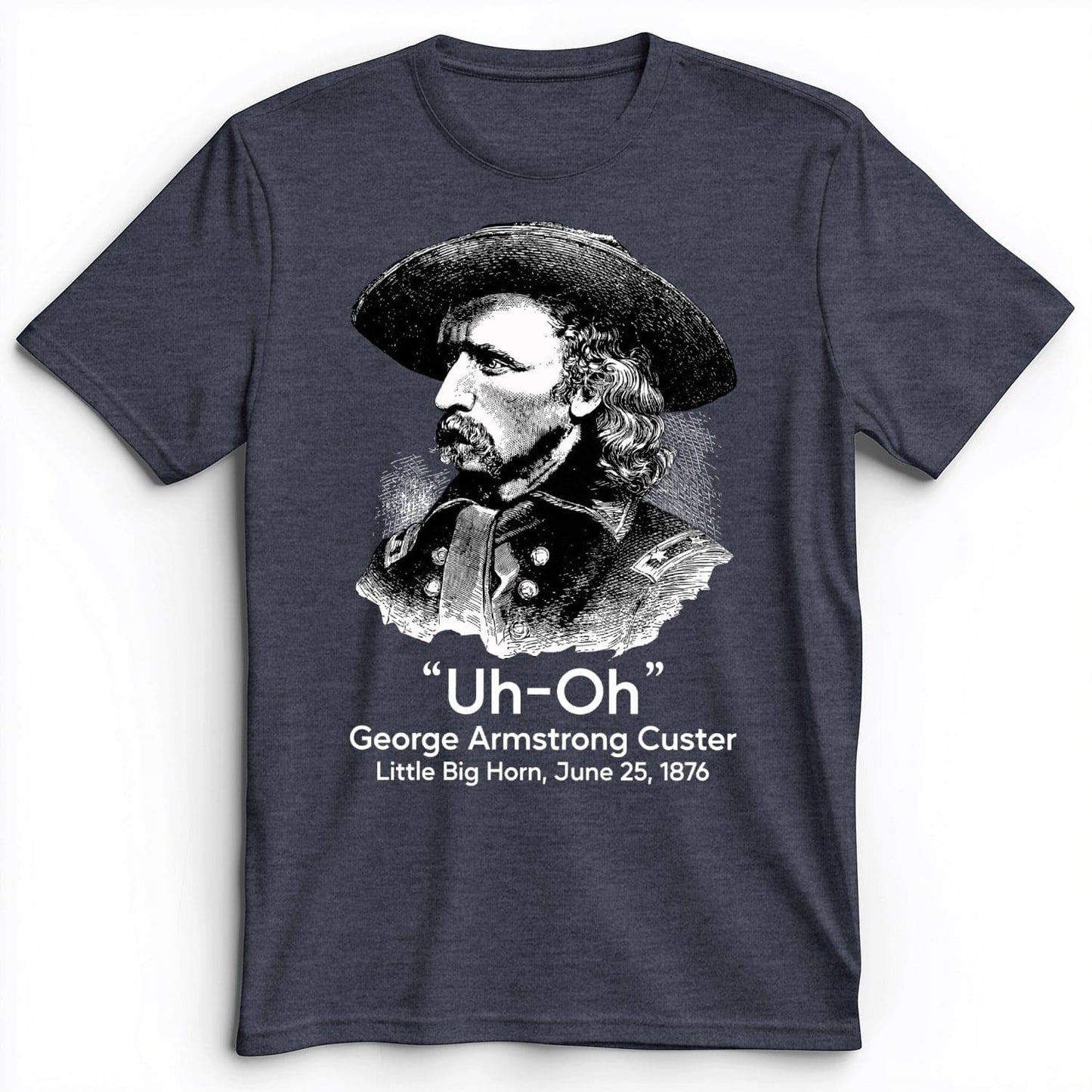 Custer Uh-Oh Premium Tee Heather Navy / S