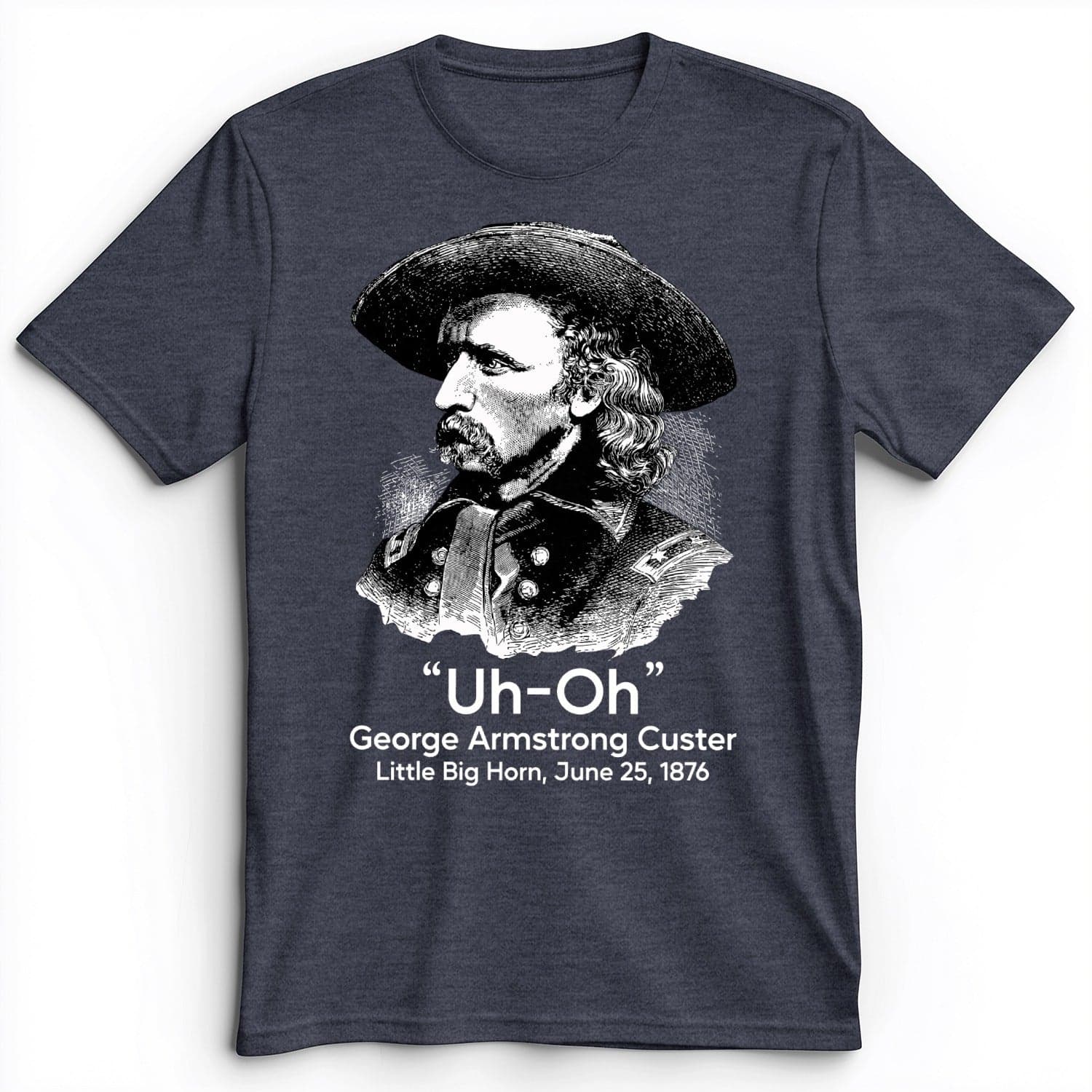 Custer Uh-Oh Premium Tee Heather Navy / S
