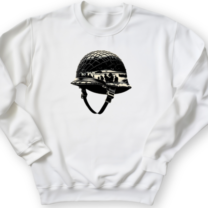D-Day Helmet Crewneck White / S
