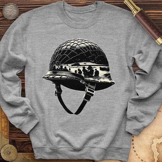 D-Day Helmet Crewneck Sport Grey / S