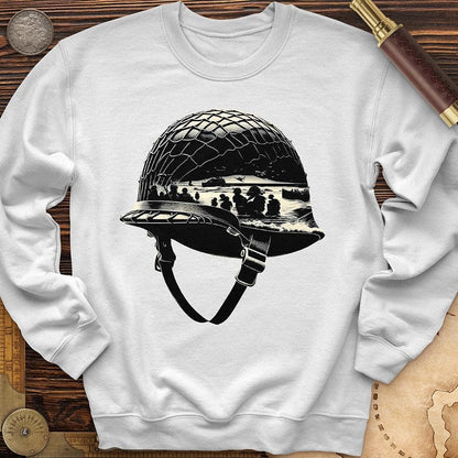 D-Day Helmet Crewneck White / S