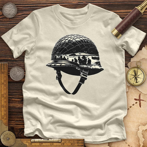 D-Day Helmet High Quality Tee Natural / S