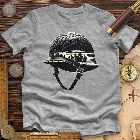 D-Day Helmet High Quality Tee Athletic Heather / S