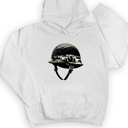 D-Day Helmet Hoodie White / S