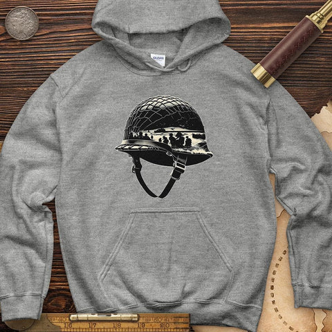 D-Day Helmet Hoodie Sport Grey / S