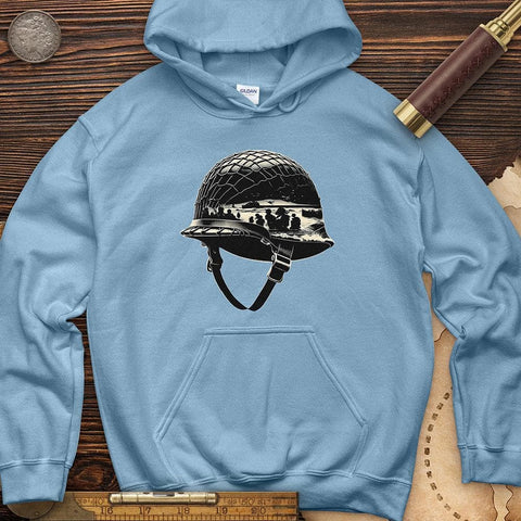 D-Day Helmet Hoodie Light Blue / S