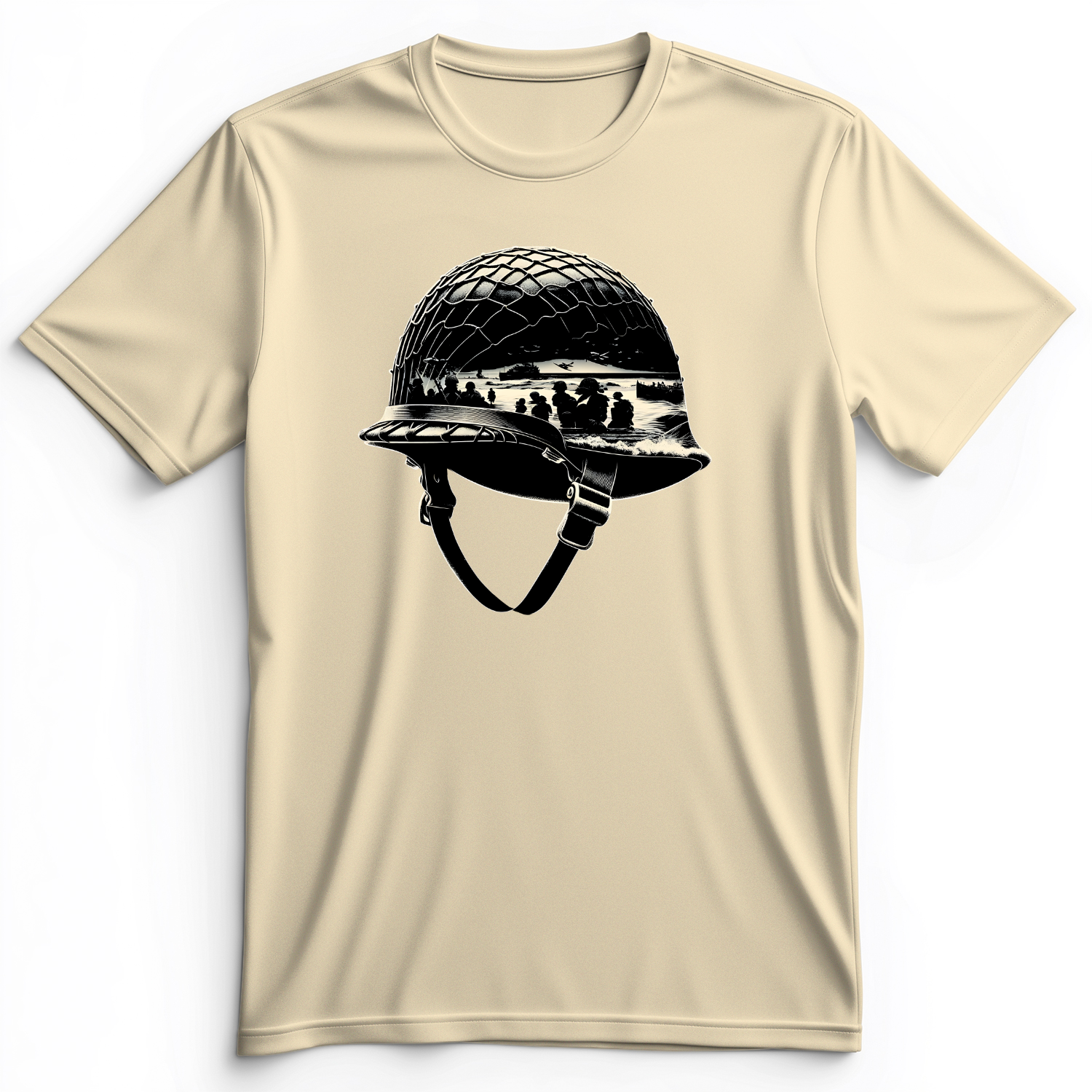 D-Day Helmet Premium Tee Natural / S