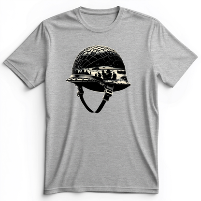 D-Day Helmet Premium Tee Athletic Heather / S
