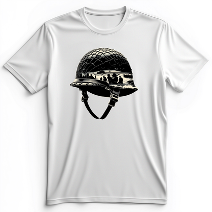 D-Day Helmet Premium Tee White / S