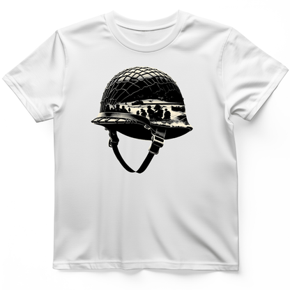 D-Day Helmet T-Shirt White / S
