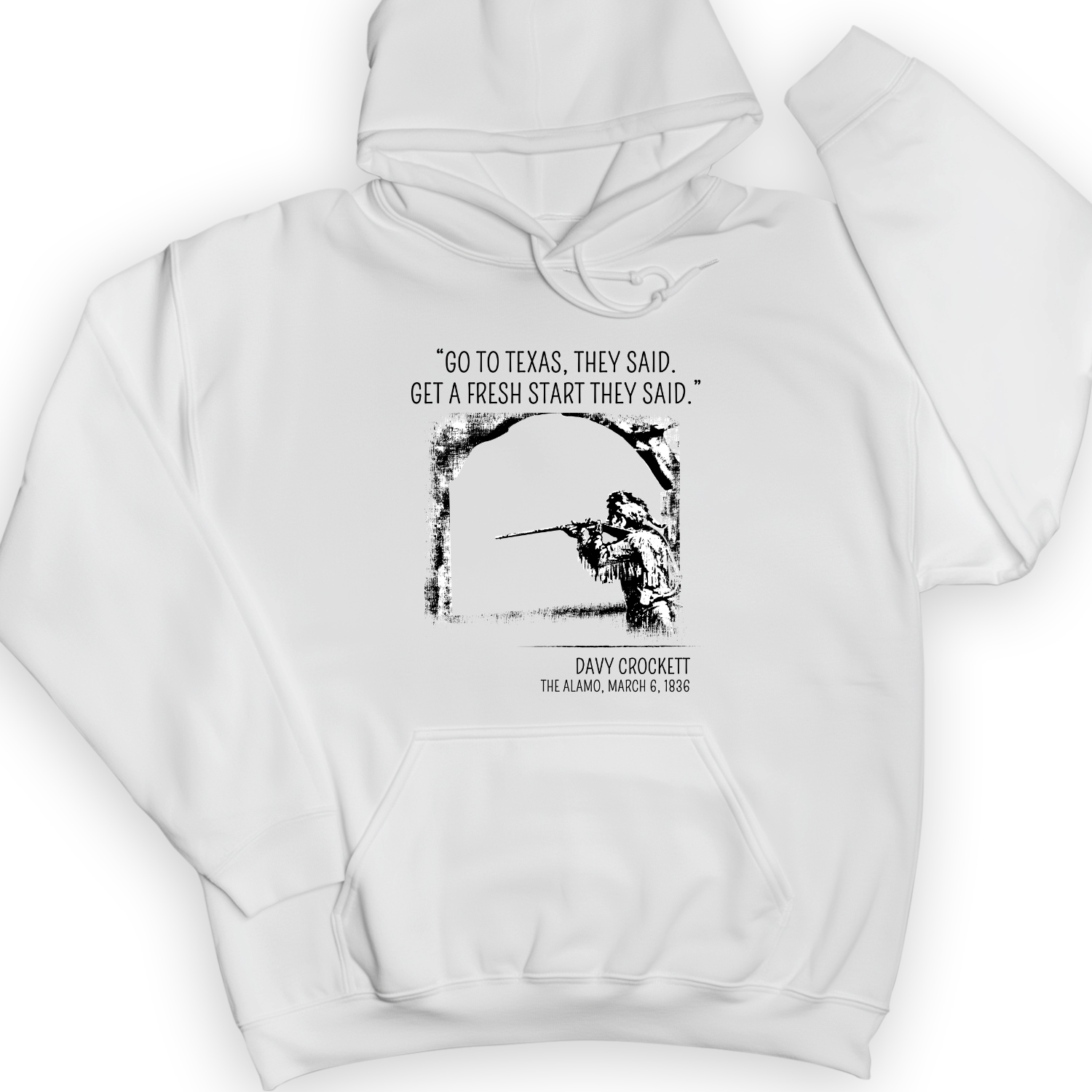 Davy Crockett Hoodie White / S