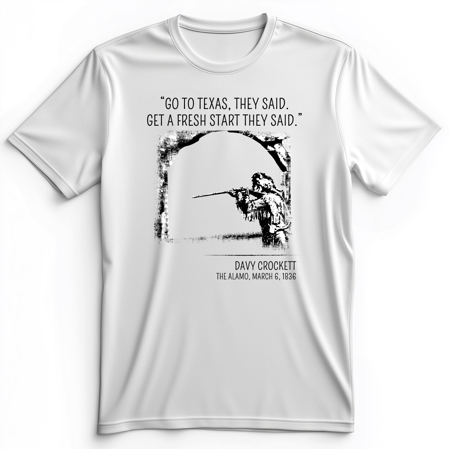 Davy Crockett Premium Tee White / S