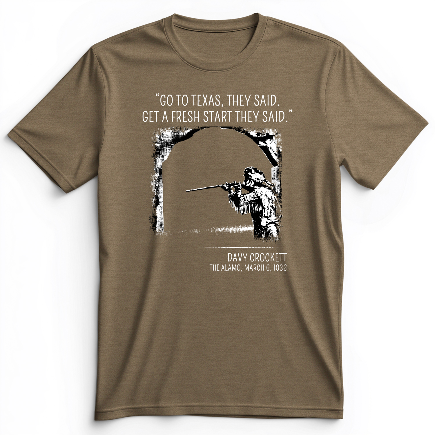 Davy Crockett Premium Tee Heather Olive / S