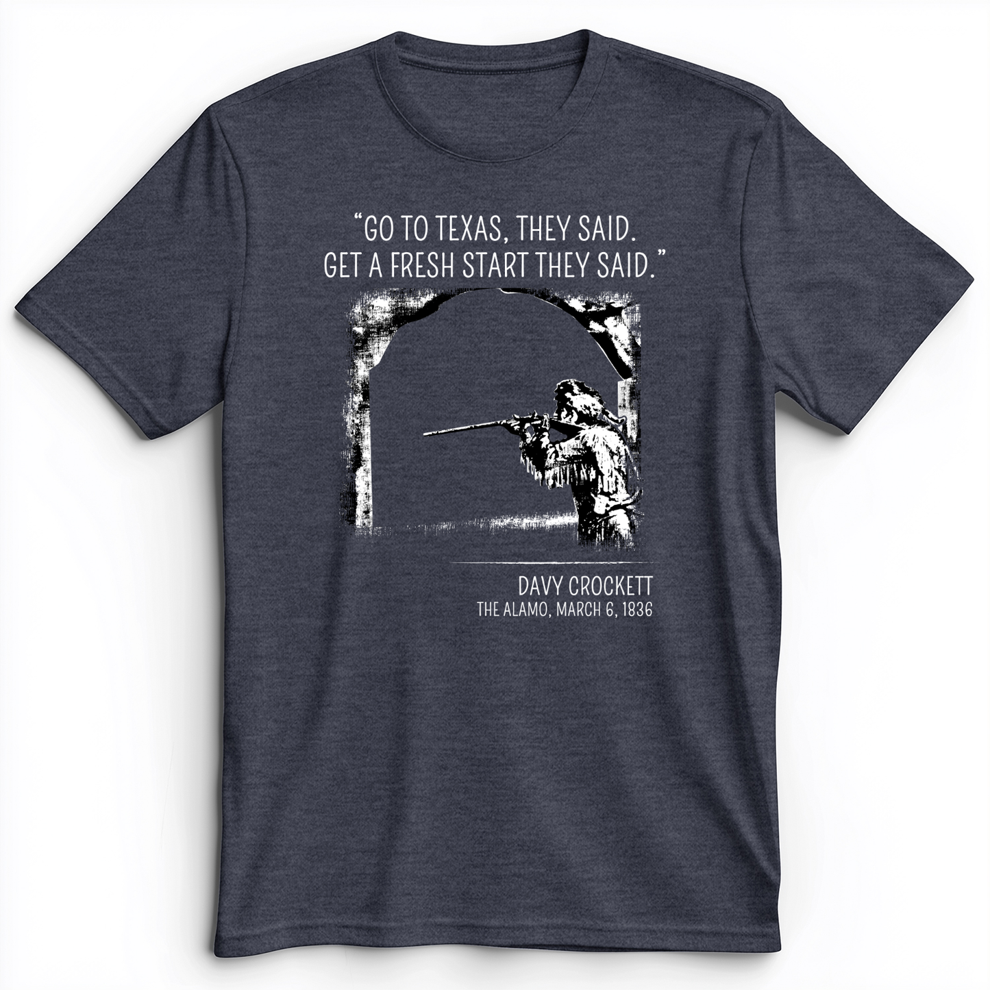 Davy Crockett Premium Tee Heather Navy / S