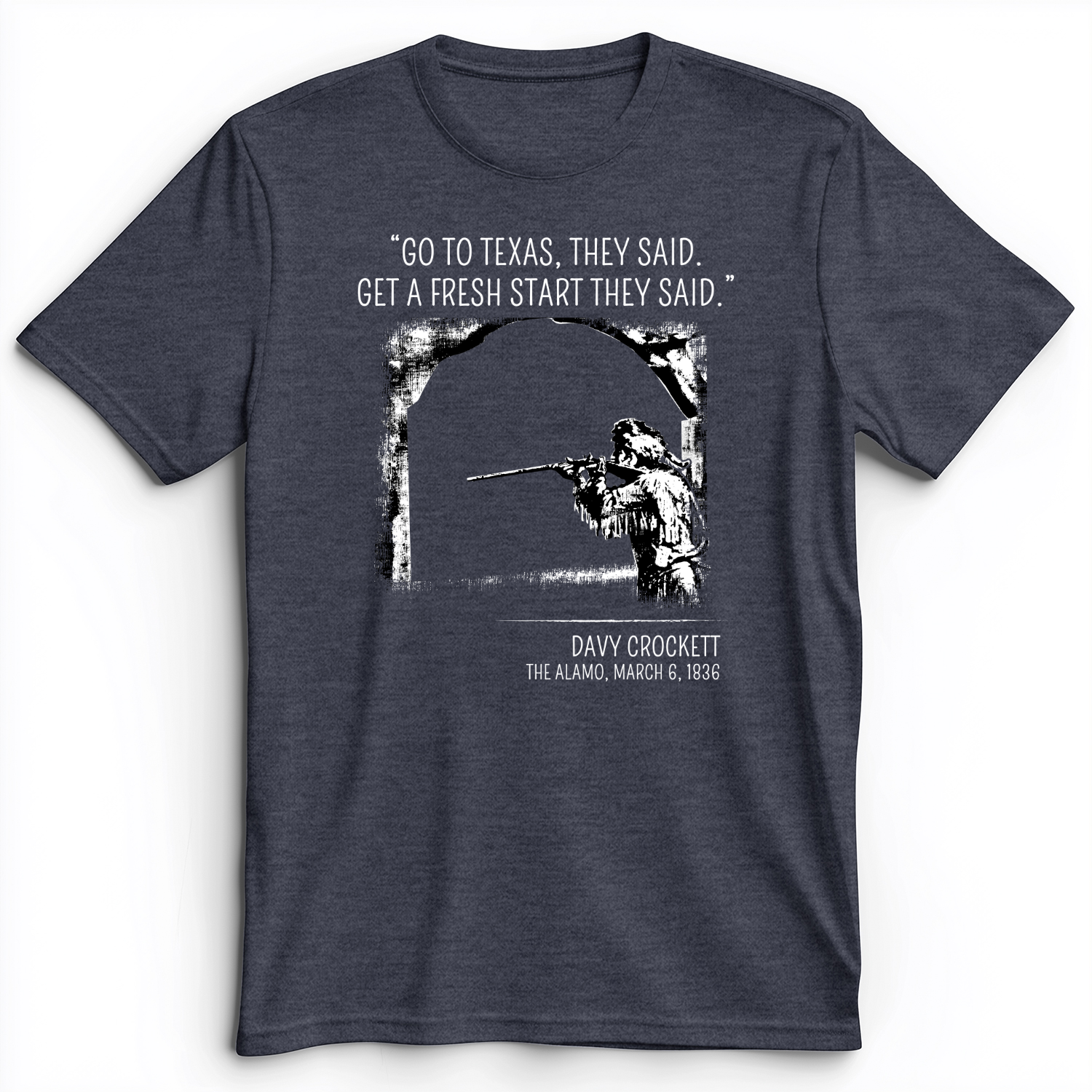 Davy Crockett Premium Tee Heather Navy / S