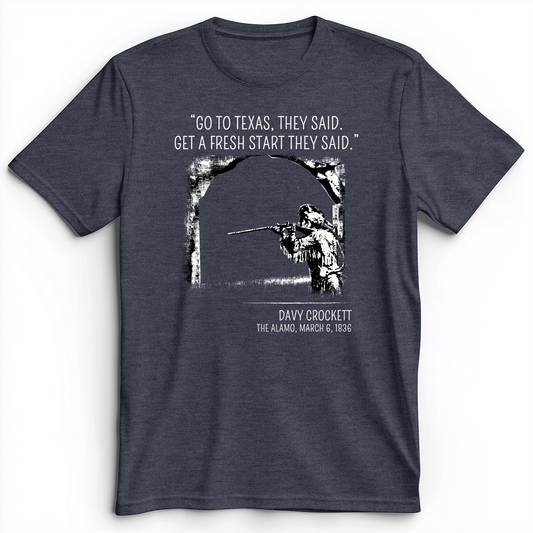 Davy Crockett Premium Tee Heather Navy / S