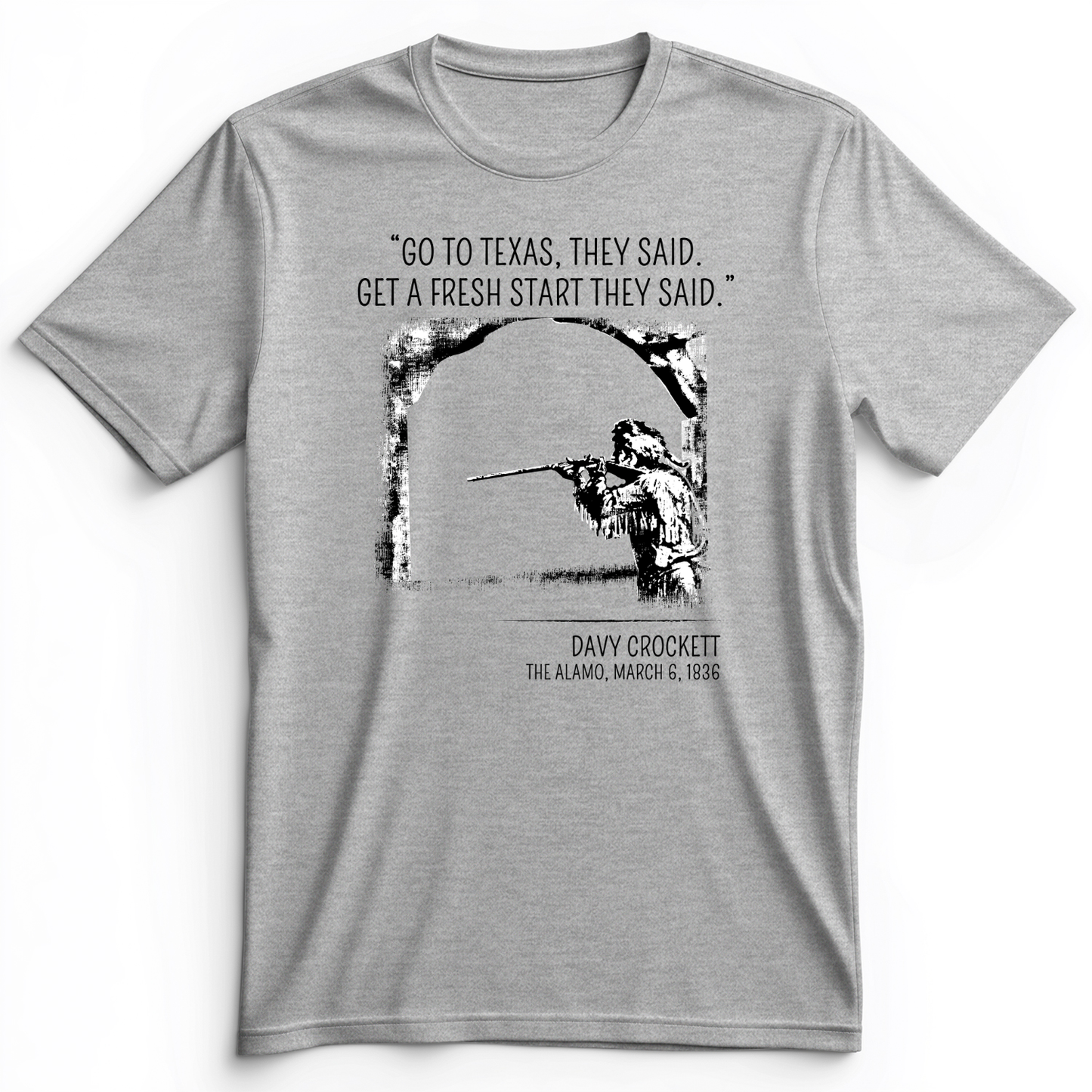 Davy Crockett Premium Tee Athletic Heather / S