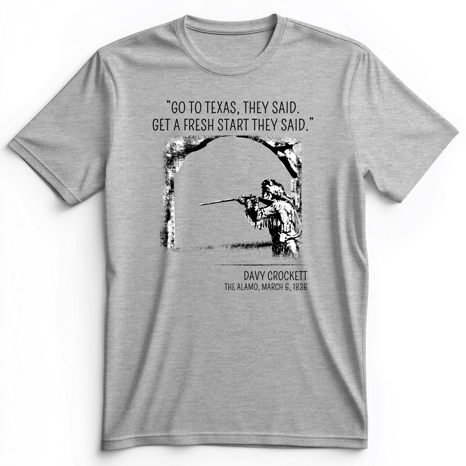 Davy Crockett Premium Tee Athletic Heather / S