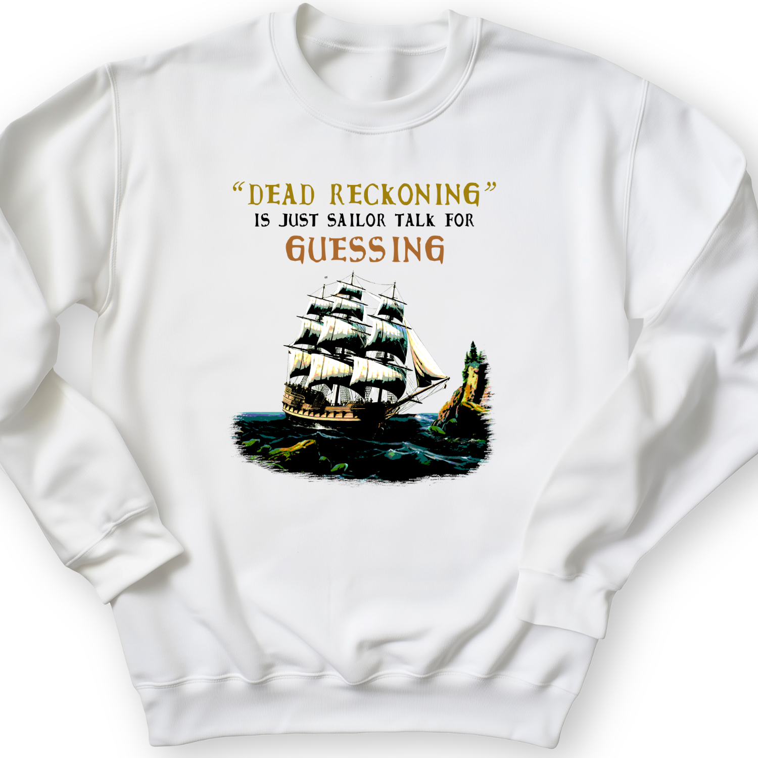 Dead Reckoning Sailor Crewneck White / S