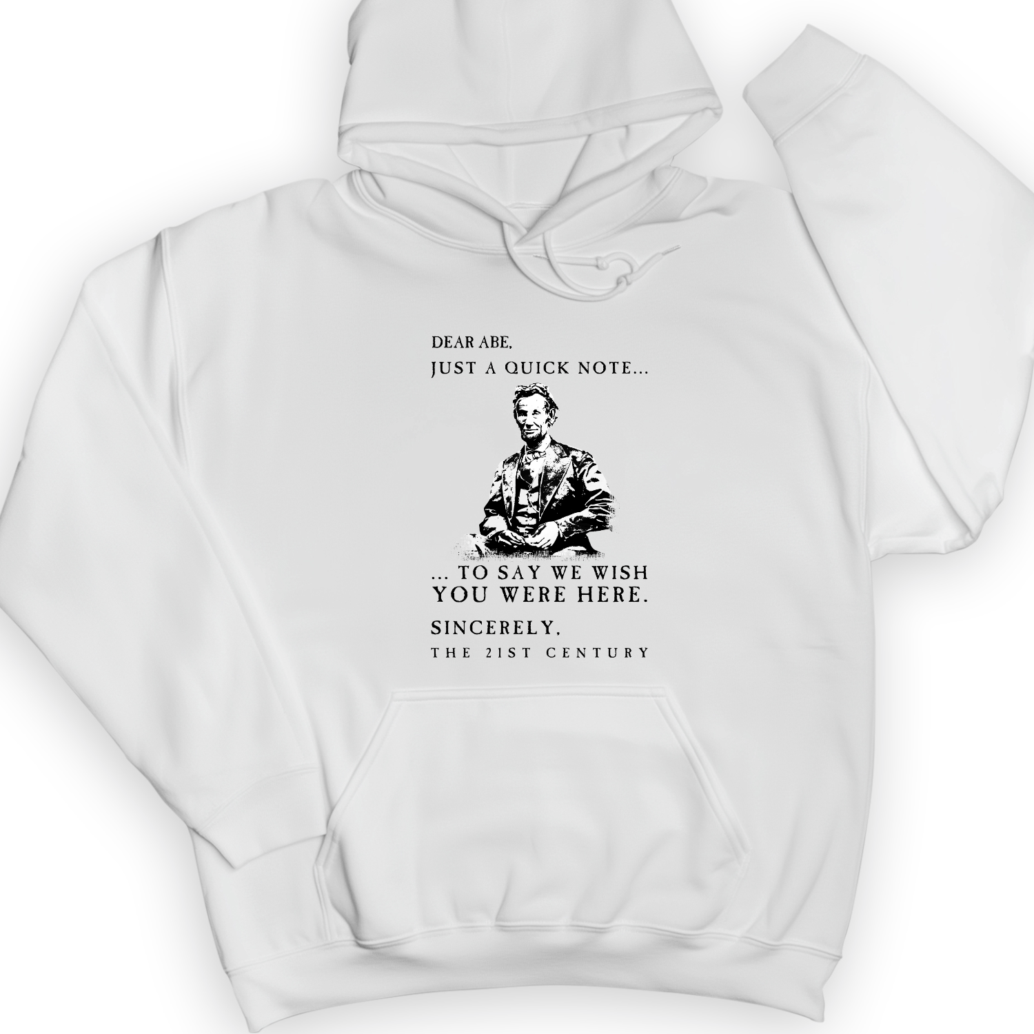 Dear Abe Hoodie White / S