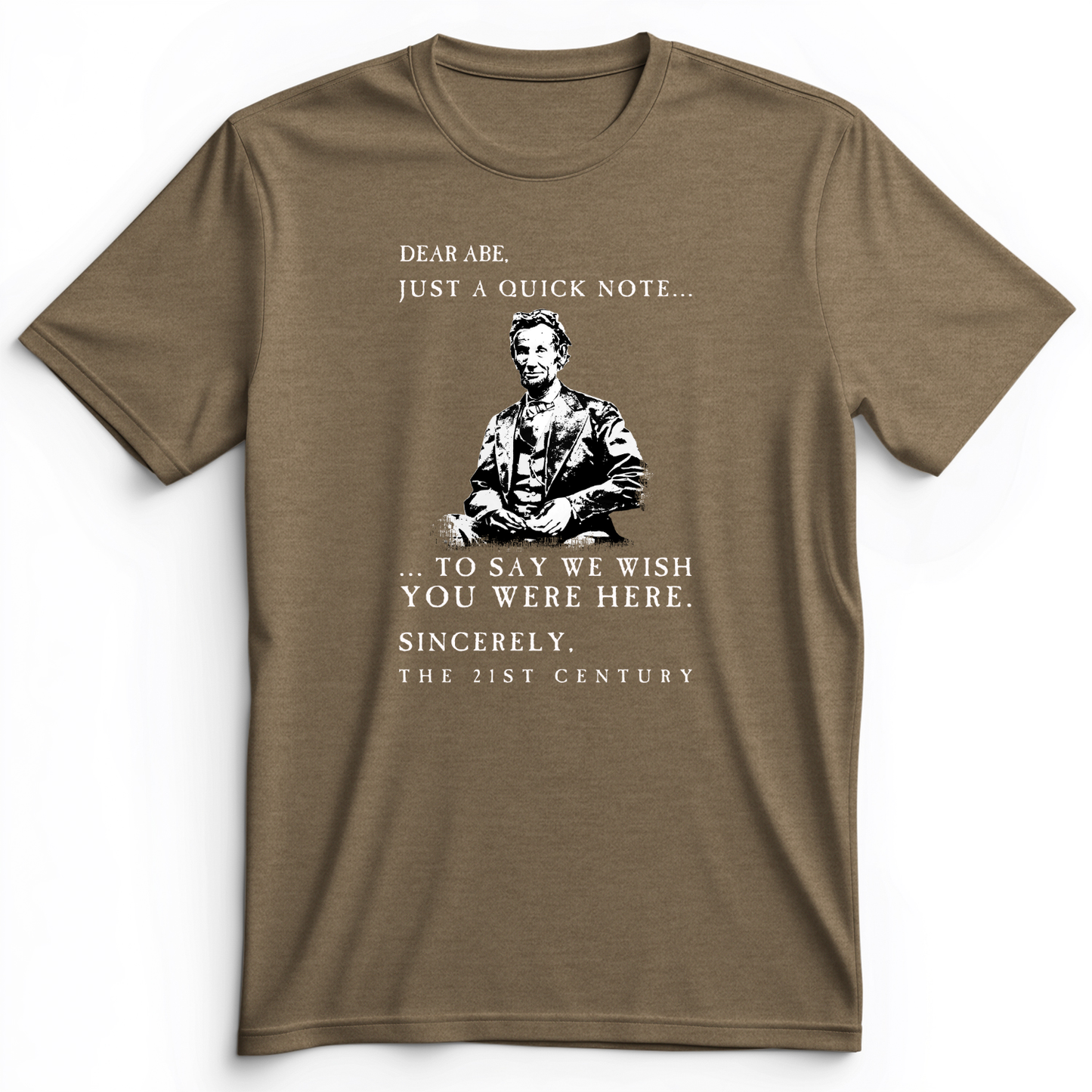 Dear Abe Premium Tee Heather Olive / S