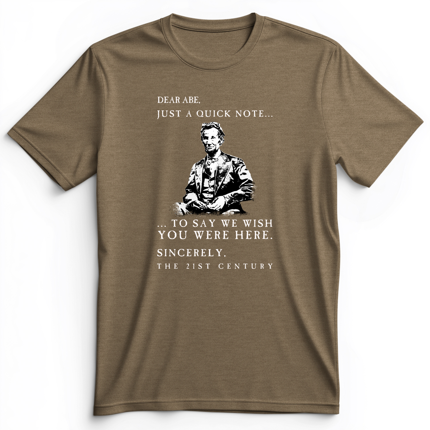 Dear Abe Premium Tee Heather Olive / S