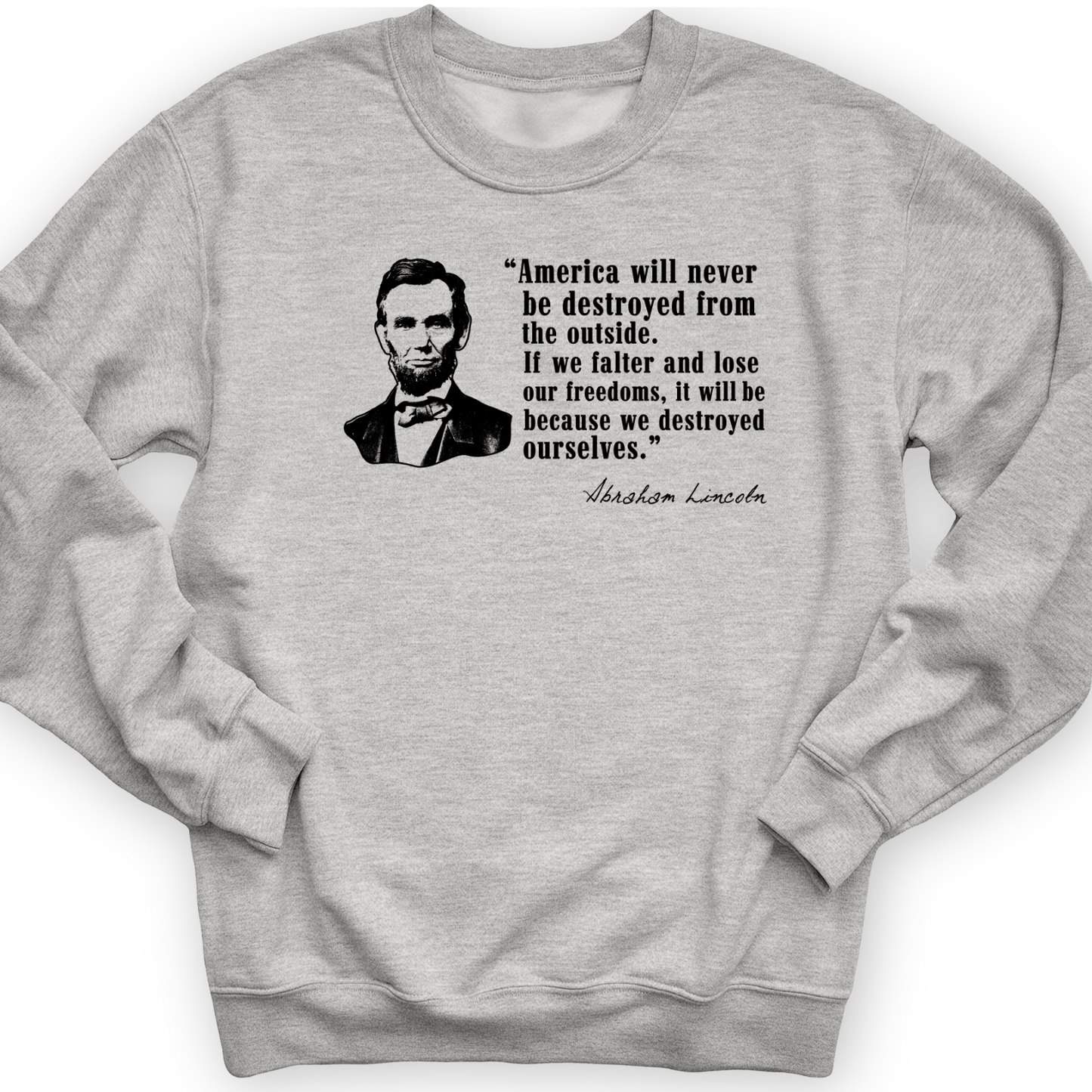 Destroyed Ourselves Lincoln Crewneck Sport Grey / S