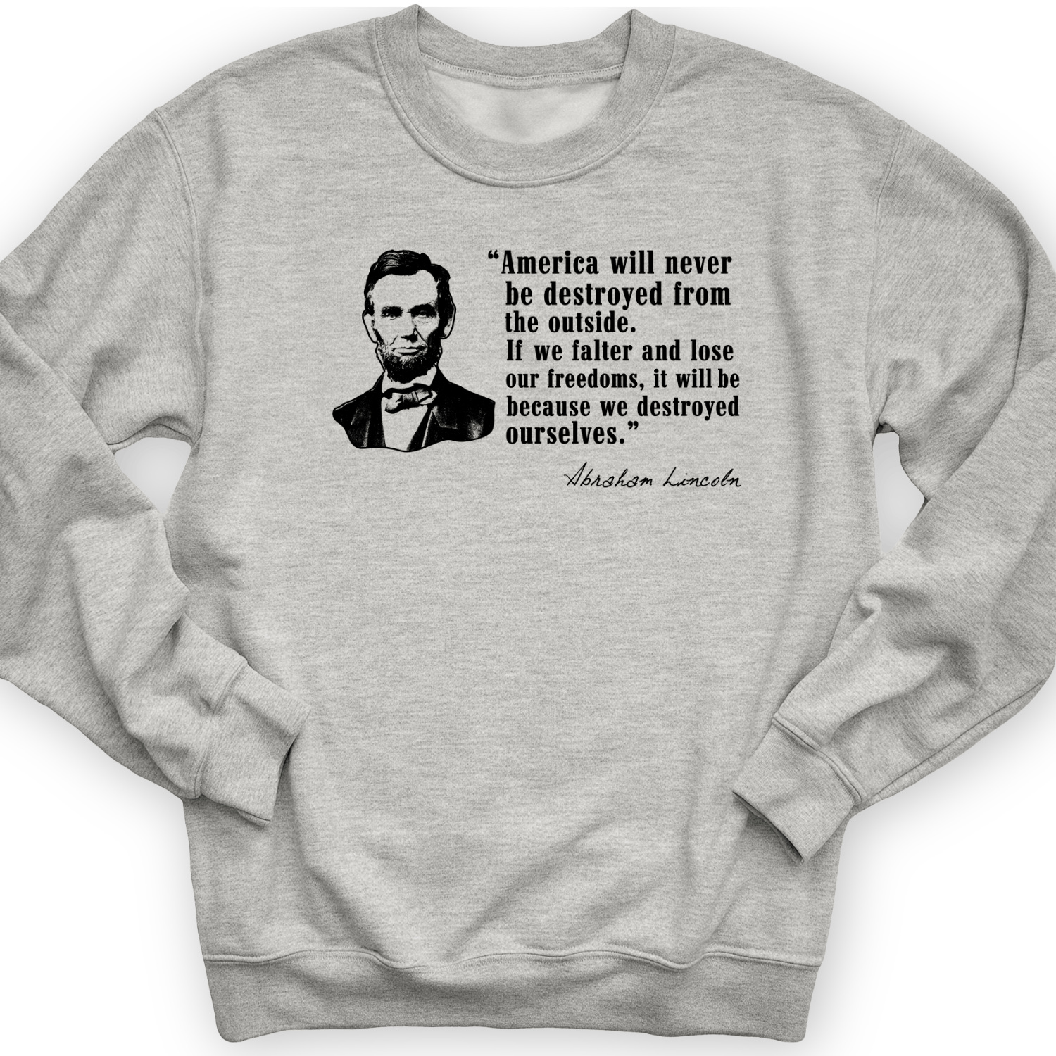 Destroyed Ourselves Lincoln Crewneck Sport Grey / S