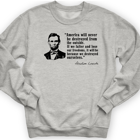 Destroyed Ourselves Lincoln Crewneck Sport Grey / S