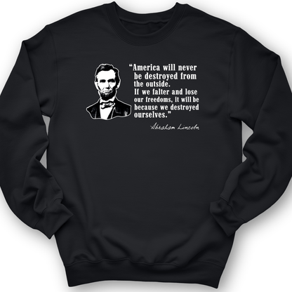 Destroyed Ourselves Lincoln Crewneck Black / S