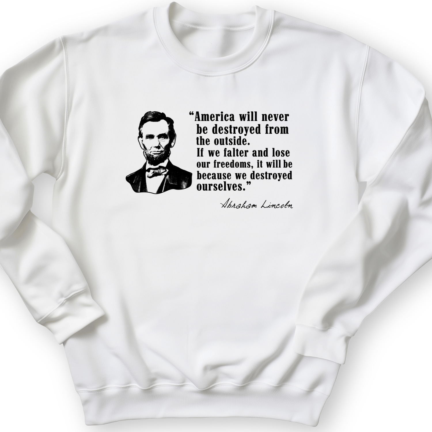 Destroyed Ourselves Lincoln Crewneck White / S