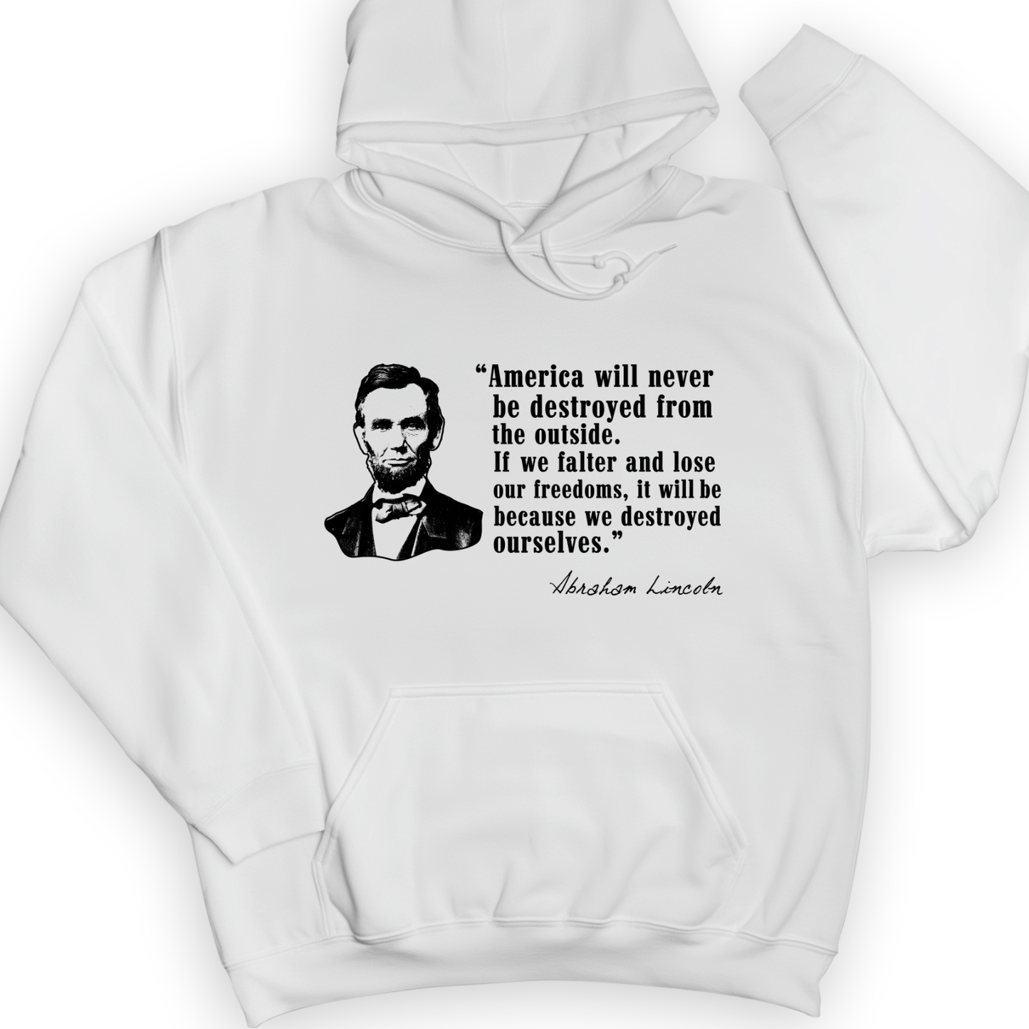 Destroyed Ourselves Lincoln Hoodie White / S