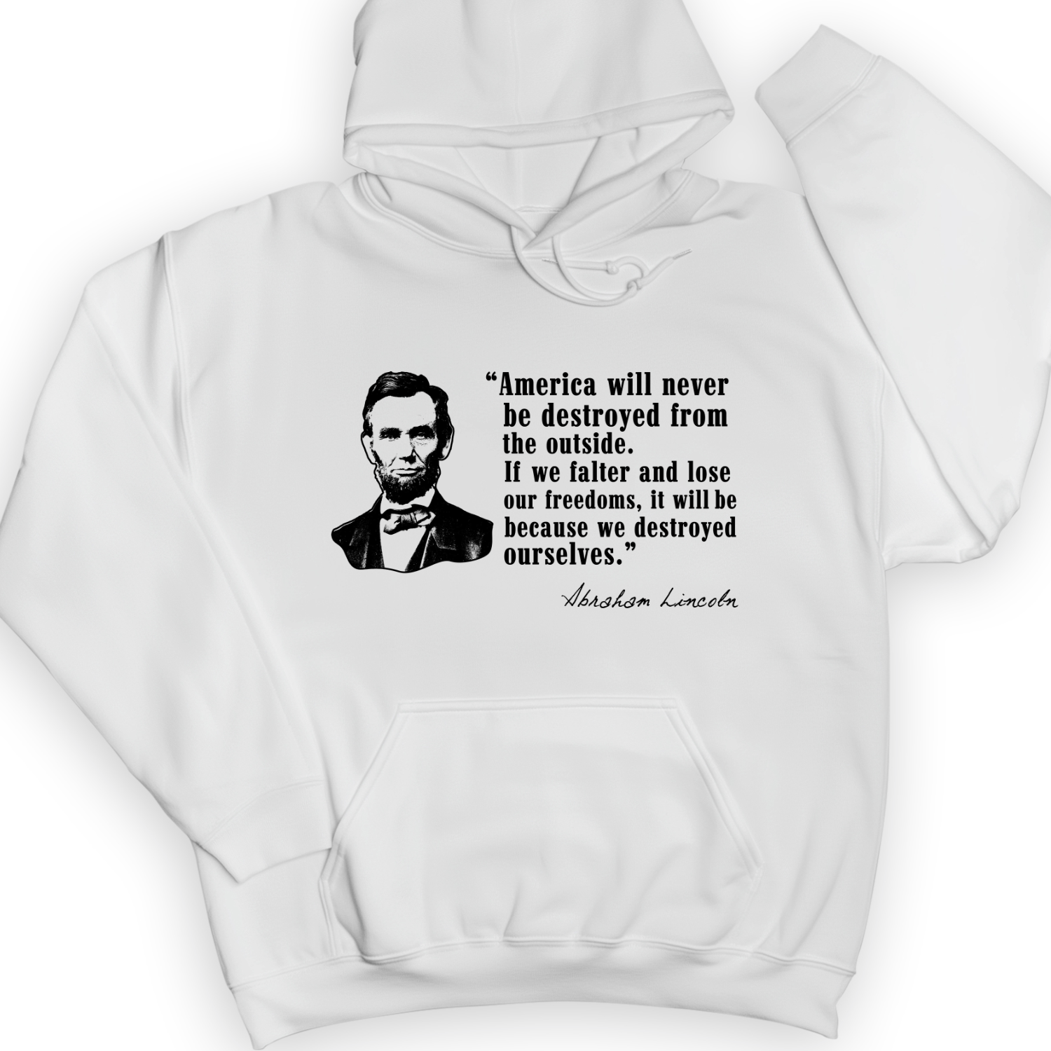 Destroyed Ourselves Lincoln Hoodie White / S
